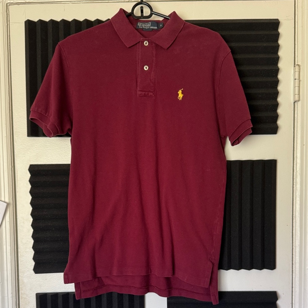 Ralph Lauren Men's Dark Red Polo Shirt